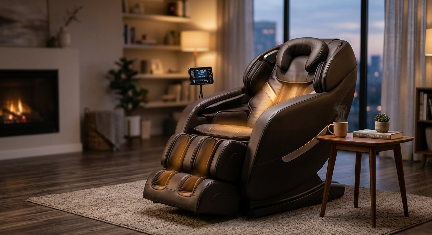 Full body massage chair with head-to-toe coverage