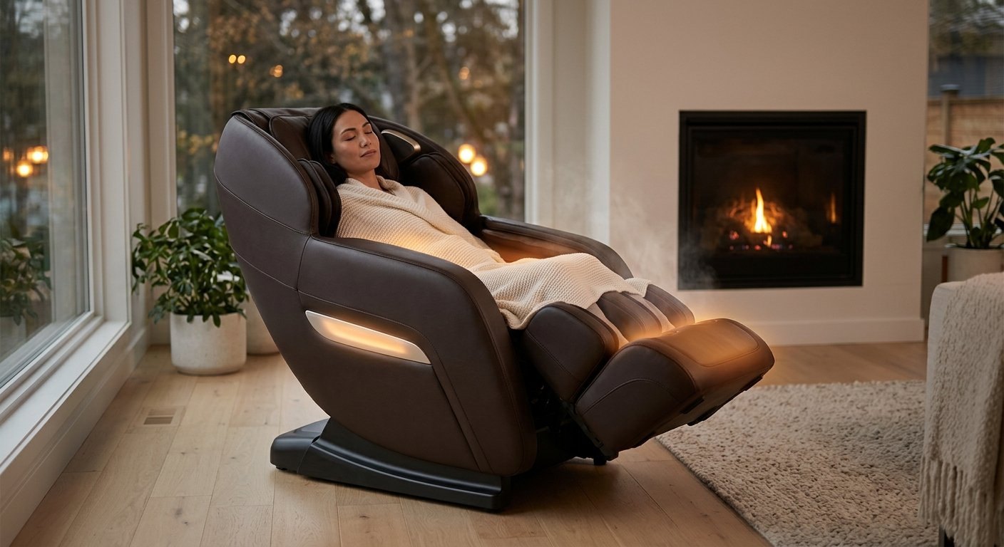 Heated massage chair with soothing warmth features